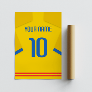 Colombia Football Shirt Poster print mounted in black frame