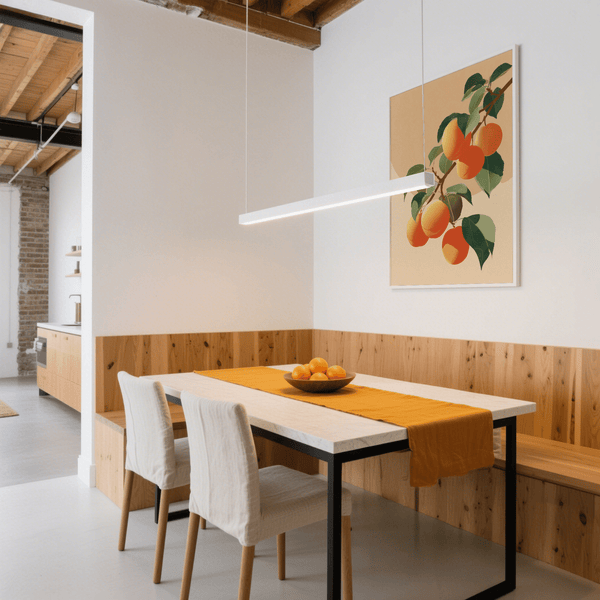 Apricot Wall Print orange green botanical bedroom print