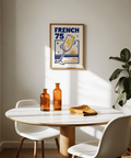 French 75 Art Print with Paris-inspired design for kitchen decor