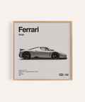 Enzo Ferrari Print in black and white for living room wall art