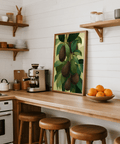 Avocado Wall Art Print with botanical theme, green and beige colors, dining room art print