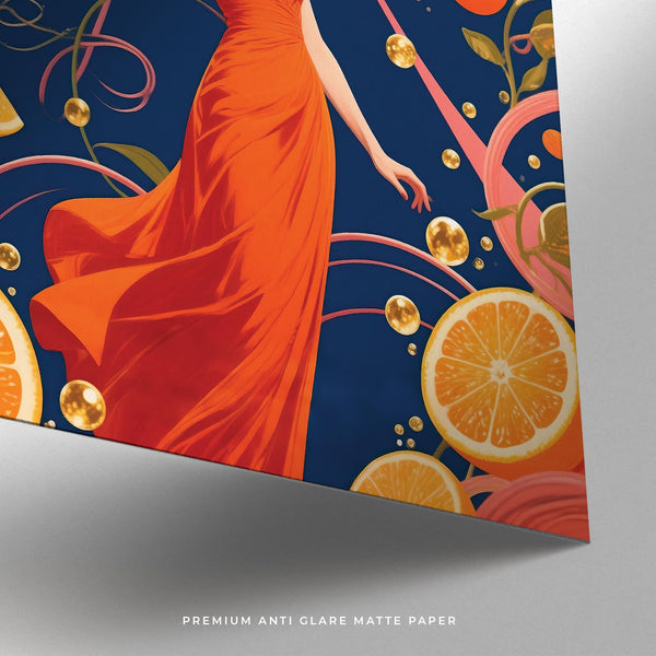 Aperol Spritz Gift art print with sparkling citrus details and sunny glamour.