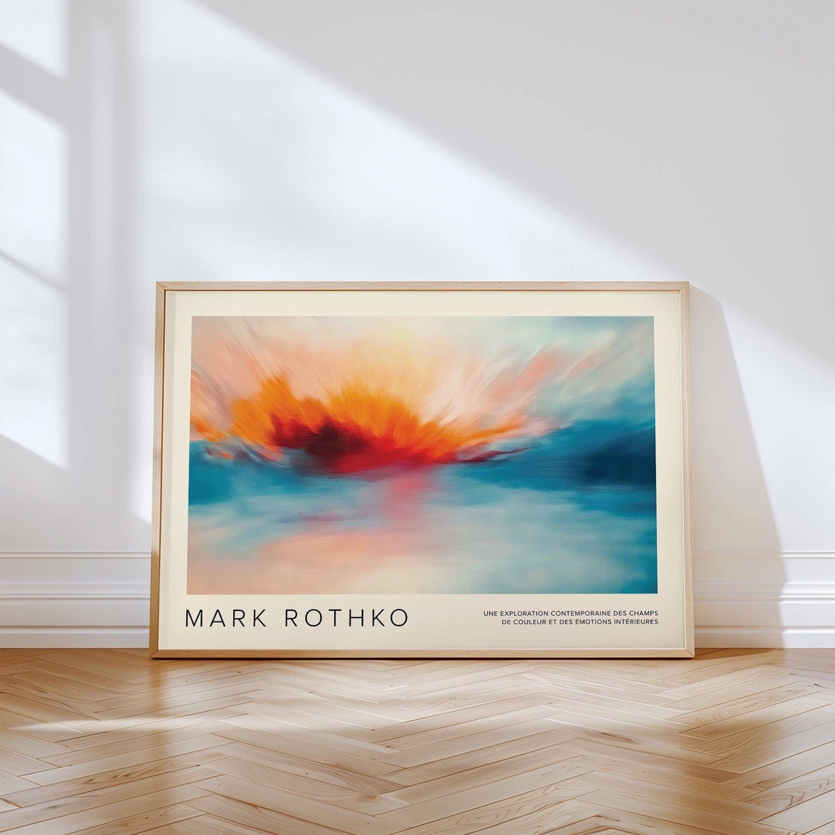 Minimalist sea scape wall art for modern and coastal decor