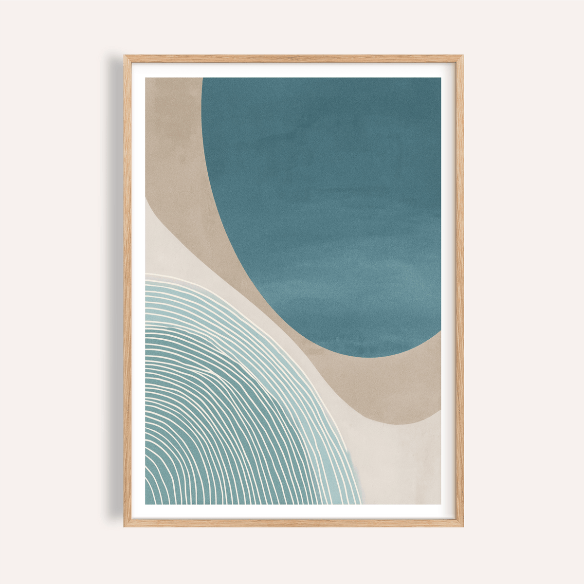 Abstract geometric poster with arcs and linework, Modern Minimalist Print