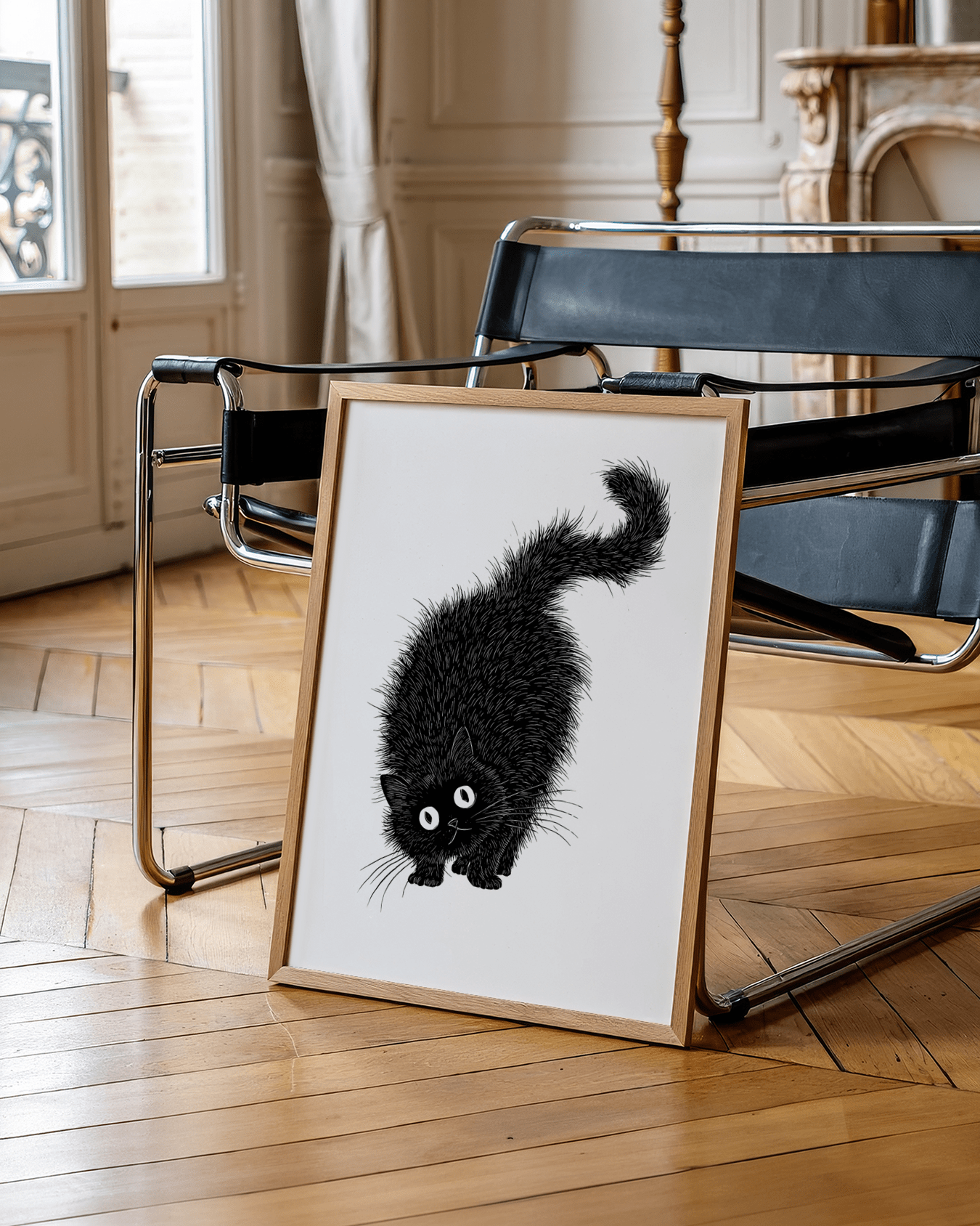 Arched Back Cat Poster