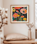 Artistic floral wall art print for modern home decor.