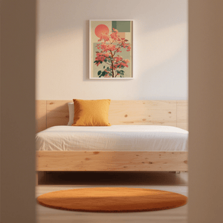 Geometric and botanical Abstract Flower Print for living room poster