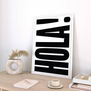 Stylish typographic posters suitable for minimalist bedroom decor