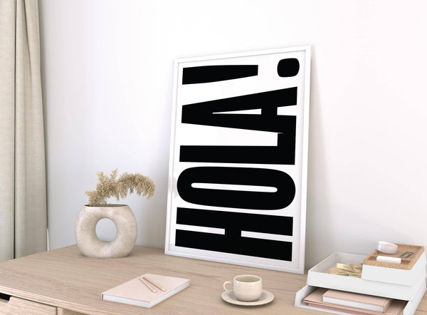 Stylish typographic posters suitable for minimalist bedroom decor
