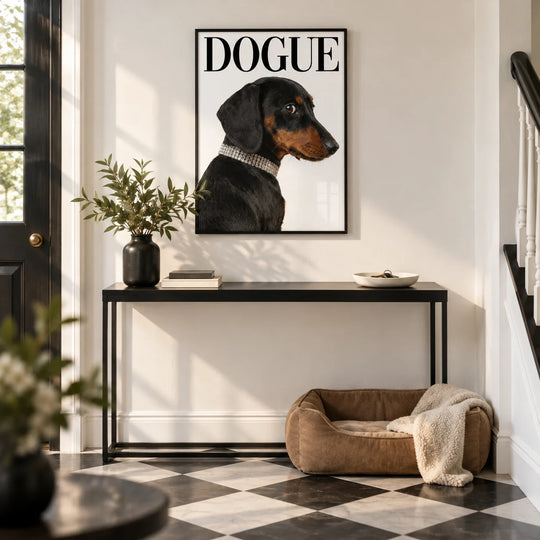 Affiche de chien Teckel