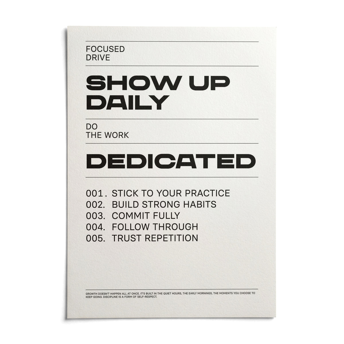Daily Affirmations Print, shown as an unframed paper print on a plain white background