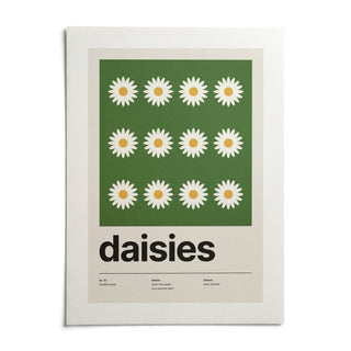 Daisy Flower Print, shown as an unframed paper print on a plain white background