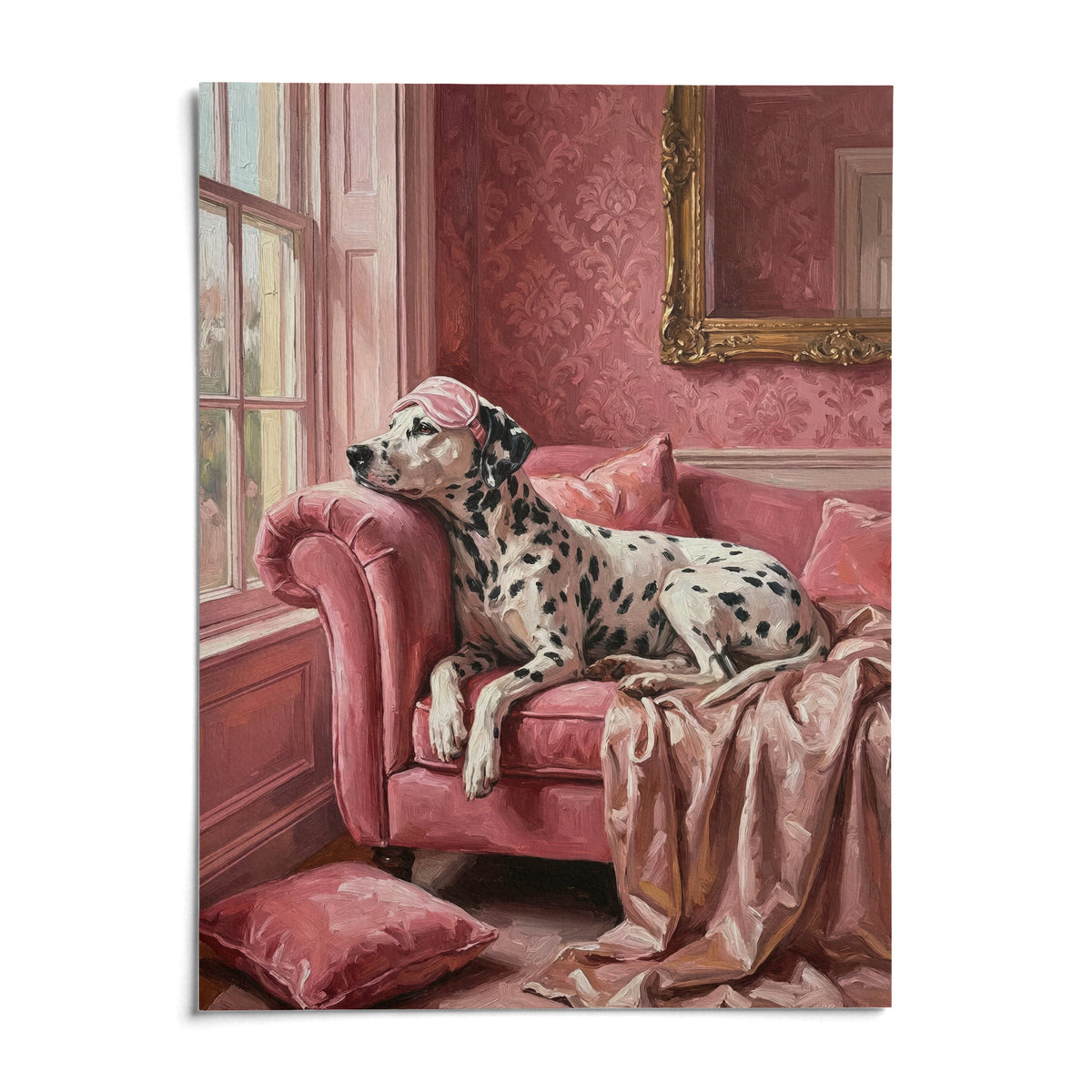 Dalmatian Art Print, shown as an unframed paper print on a plain white background