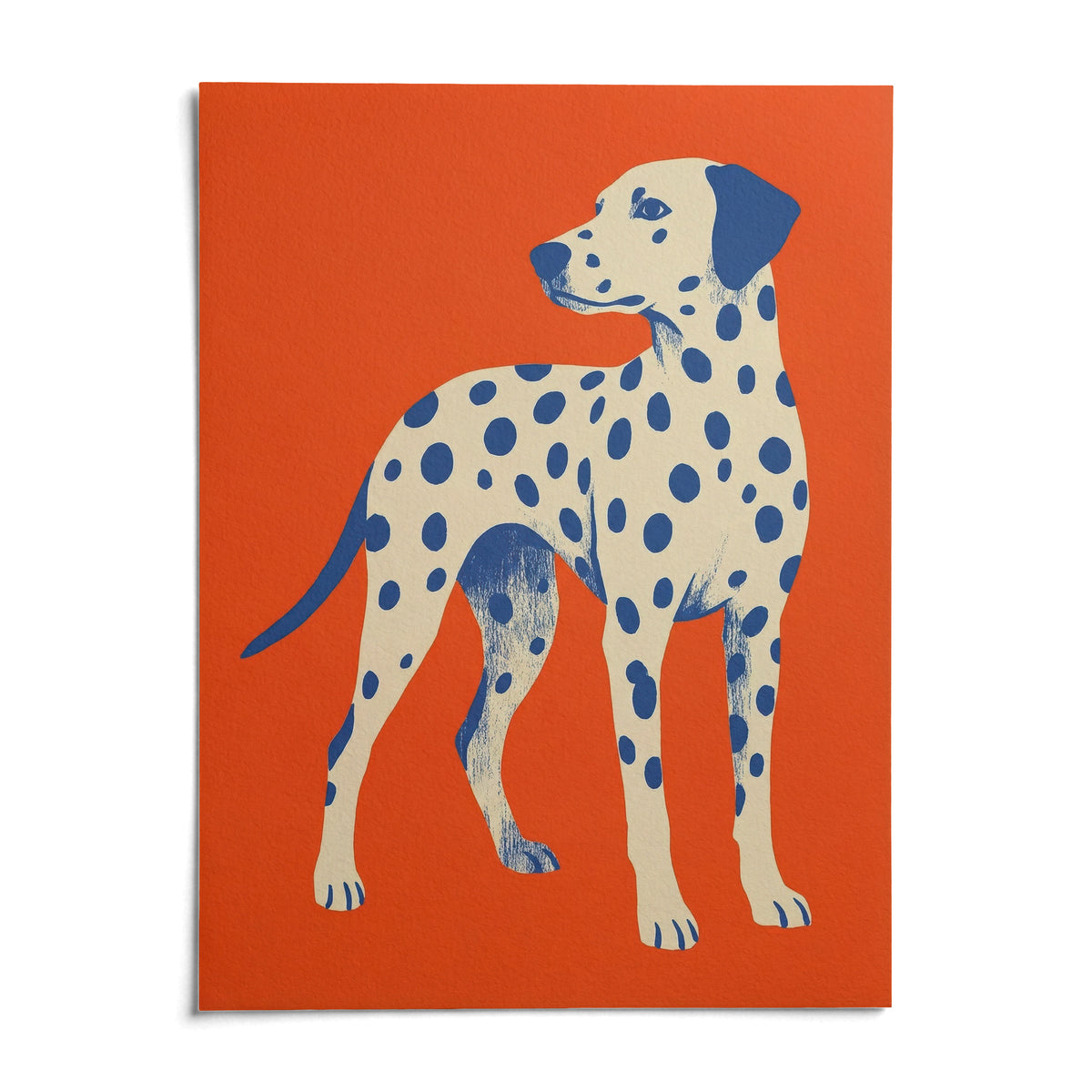 Dalmatian Wall Art, shown as an unframed paper print on a plain white background