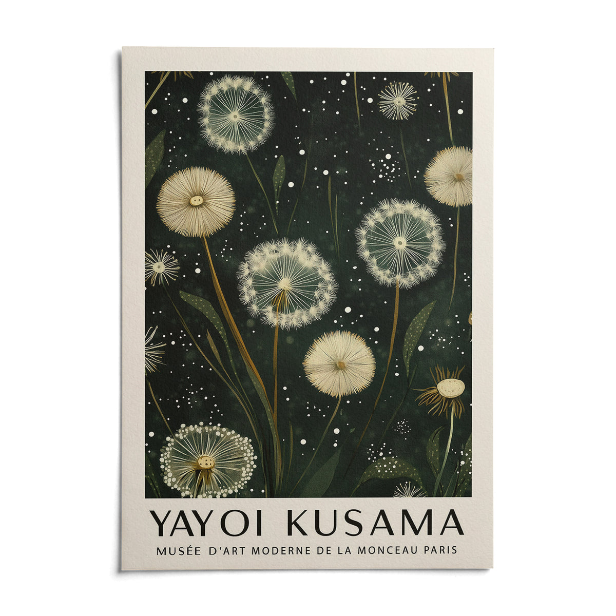 Dandelion Print, shown as an unframed paper print on a plain white background