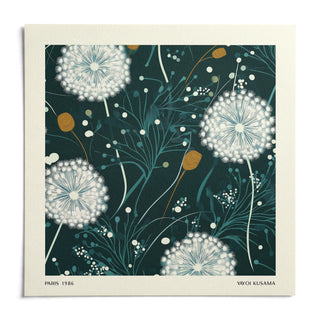 Dandelion Wall Art, shown as an unframed paper print on a plain white background