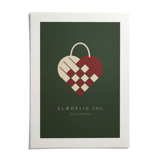 Danish Christmas Print, shown as an unframed paper print on a plain white background