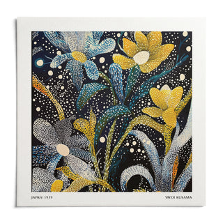 Dark Floral Wall Art, shown as an unframed paper print on a plain white background