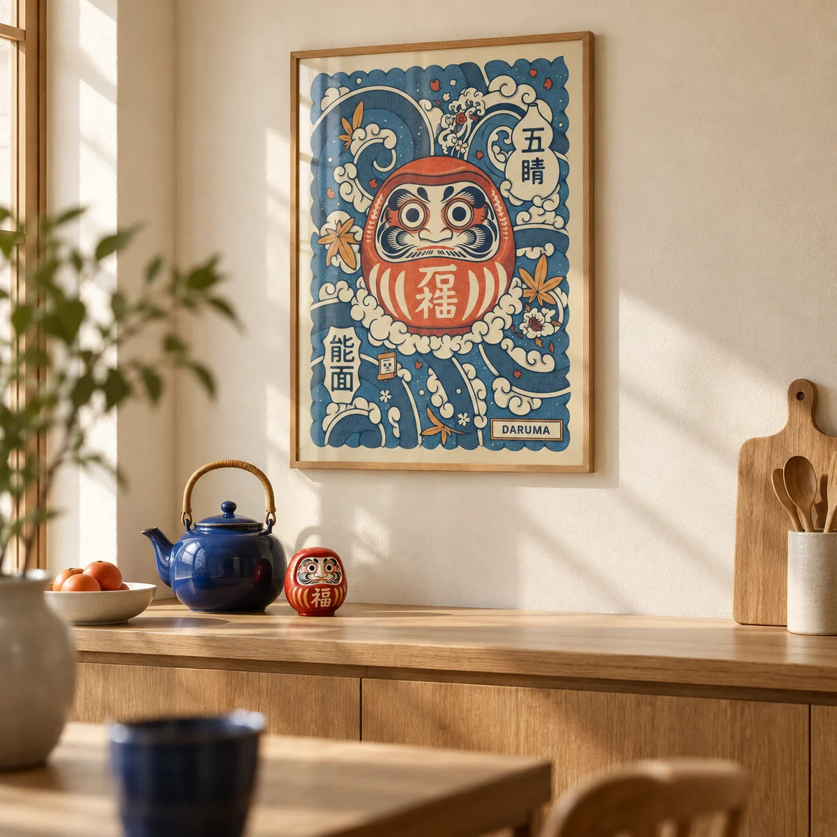 Daruma Art | Japanese Folk Poster