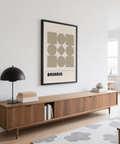 Geometric Shape Art wall art in beige and white for hallway display
