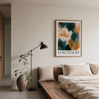 Contemporary posters of autumn with abstract foliage design