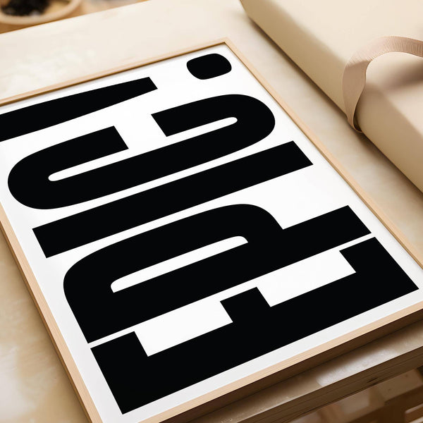 Big text sign wall art ideal for gaming rooms and offices