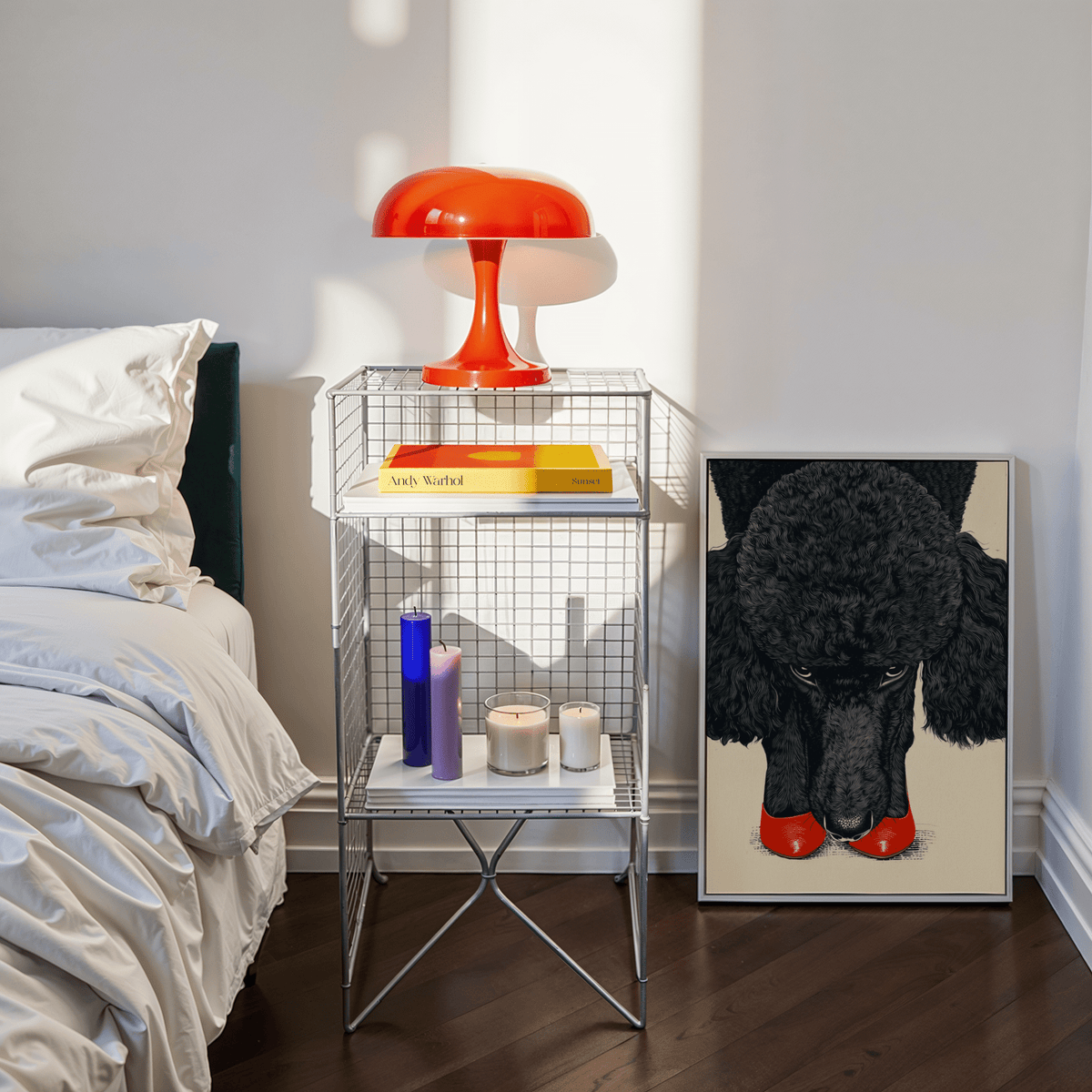 Poodle Wall Art as unique wall art for pet lovers' living room