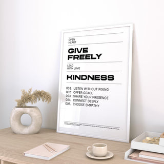 Inspirational Art with Quotes focused on leading with love and listening deeply.