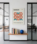 Bauhaus 1919-inspired modern geometric wall art featuring bold shapes.