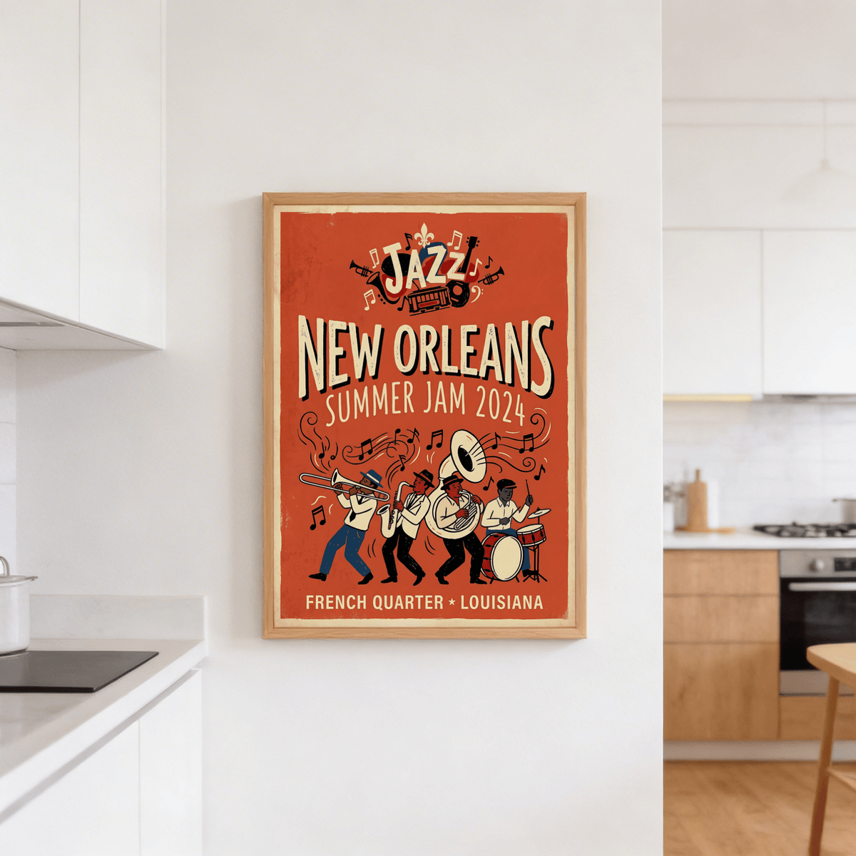 New Orleans Jazz Print event-style graphic reading Summer Jam 2024