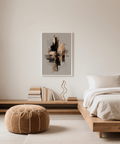 Modern Gold Wabi Sabi Print in gold and black for bedroom wall decor