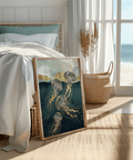 Abstract Jelly Fish Wall Art for coastal living room art print