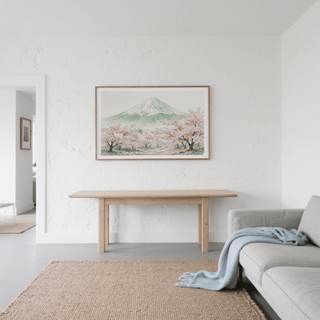 Mount Fuji Print poster showing path leading to the iconic peak in spring