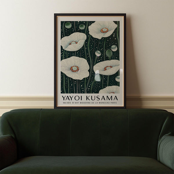 Contemporary Poppy Wall Art print with large petals and soft tones.