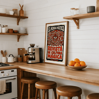 Graphic culture magazine style wall art print with bold lettering