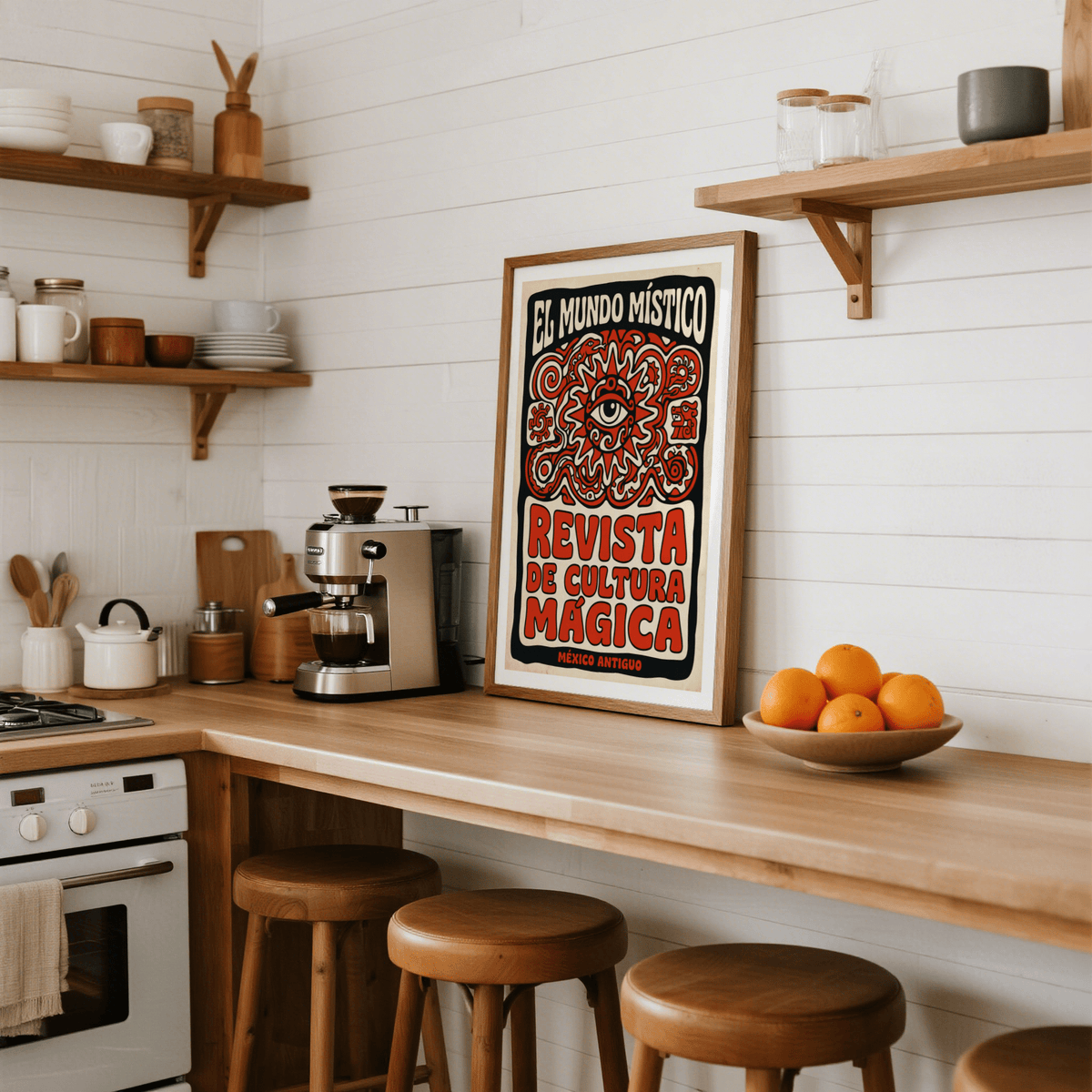 Graphic culture magazine style wall art print with bold lettering