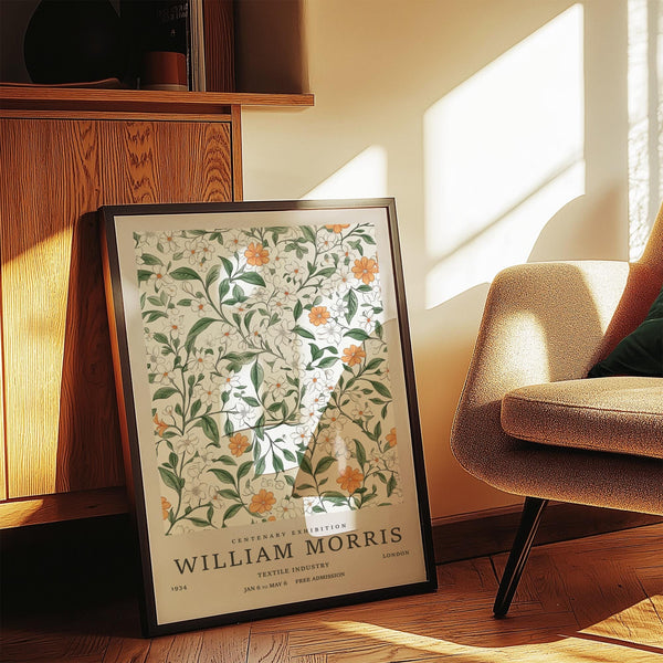 Elegant floral illustration as vintage prints flowers with winding green leaves.