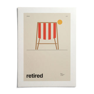 Deckchair Print, shown as an unframed paper print on a plain white background