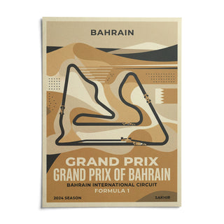 Desert Race Circuit Poster, shown as an unframed paper print on a plain white background