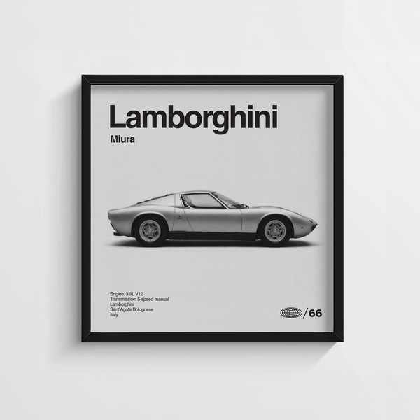 Lamborghini Poster with classic design for study wall art