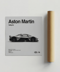 Aston Martin Wall Art in Gray hues for garage art print