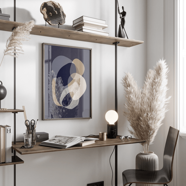 prints abstract art with Beige and White, perfect for lounge decor