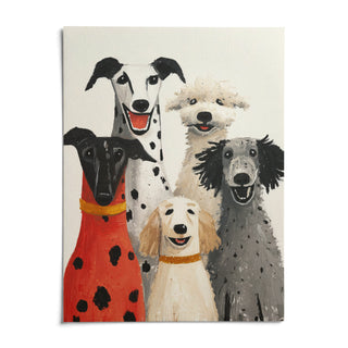 Dog Portrait Art Print, shown as an unframed paper print on a plain white background