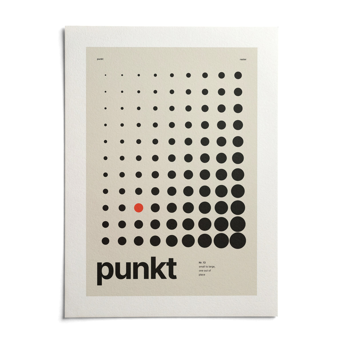 Dots Print, shown as an unframed paper print on a plain white background