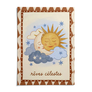 Moon And Sun Print, shown as an unframed paper print on a plain white background