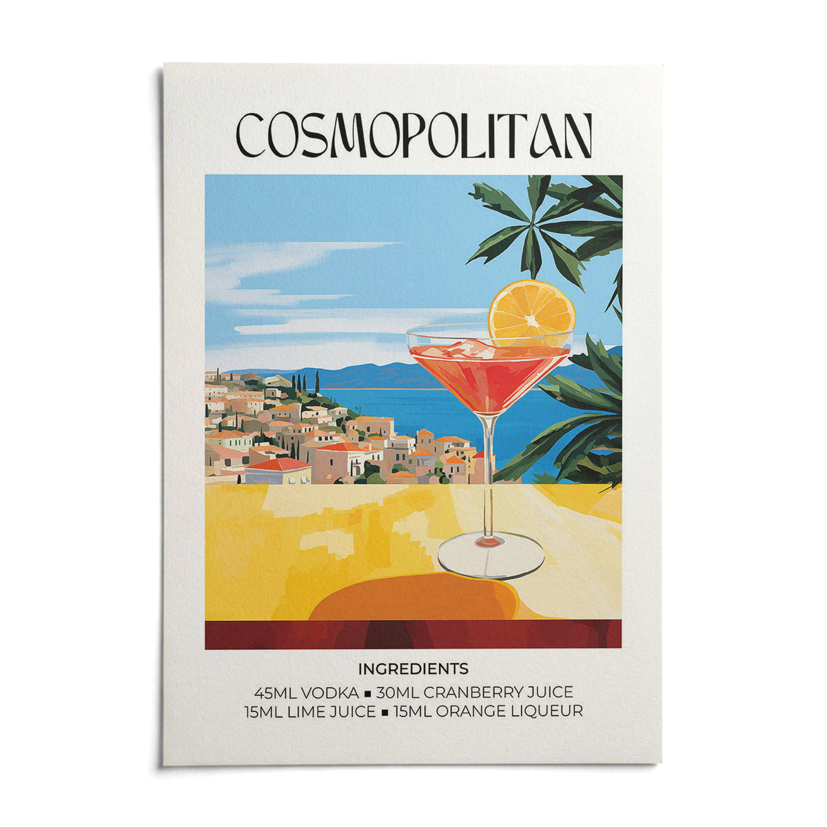 Drink Art, shown as an unframed paper print on a plain white background