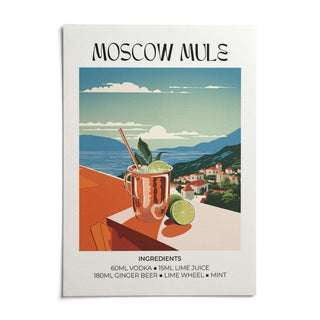 Drinks artwork, shown as an unframed paper print on a plain white background