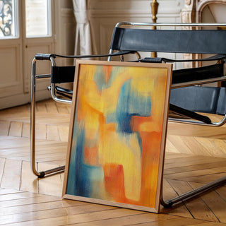 Wabi sabi Modern Art Posters featuring soft brush textures and layered colors.