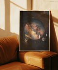 Cosmic Art Print in Black and Blue, wall art for office space
