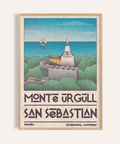 San Sebastian Art Print and Mt Fuji poster side by side on gallery wall